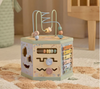 Safari Friends Wooden Activity Cube Hexagon Shape Safari Friends Wooden Activity Cube Hexagon Shape