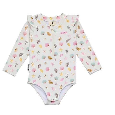 Crywolf Baby Long Sleeve Swimsuit - Little Shell