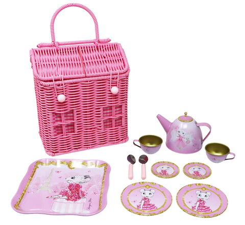 Claris the Chicest Mouse in Paris 11 Piece Tea Set.