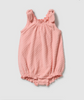 Wilson & Frenchy Petal Pink Organic Terry Tie Playsuit Wilson & Frenchy Petal Pink Organic Terry Tie Playsuit