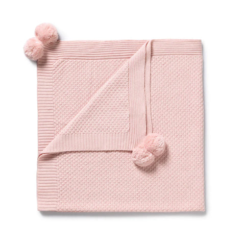 Wilson and Frenchy Marshmallow Knitted Bubble Blanket