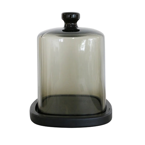 Perfumery Glass Dome with Wooden Base