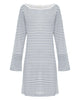 Blue & White Striped Linen Dress - Boat Neck Blue & White Striped Linen Dress - Boat Neck