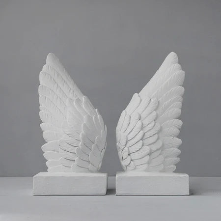 Wing Bookend Set - White