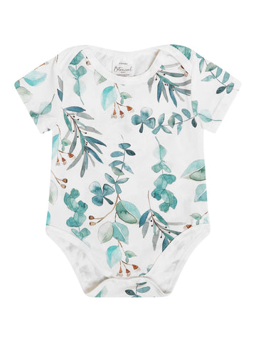 Botanical Baby Bodysuit - Soft Foliage