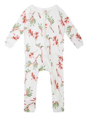 Botanical Baby Long Sleeve Onesie - Kangaroo Paw