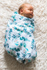 Botanical Baby Swaddle Blanket - Soft Foliage Botanical Baby Swaddle Blanket - Soft Foliage
