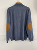 Denim Blue Men's Hunter with Tan Patches Denim Blue Men's Hunter with Tan Patches
