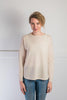Light Beige Swing Jumper with Tan Patches Light Beige Swing Jumper with Tan Patches