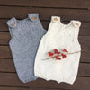 Hand Knitted Alpaca Baby Romper - Cream