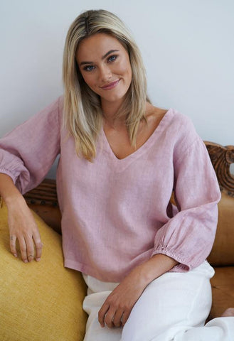 Humidity Lifestyle Cuba Blouse - Musk