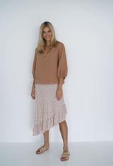 Humidity Lifestyle Cuba Blouse - Tobacco