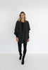 Humidity Lifestyle Fringed Wrap - Charcoal Humidity Lifestyle Fringed Wrap - Charcoal