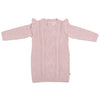 Cable Knit Frill Dress - Blush Pink Cable Knit Frill Dress - Blush Pink