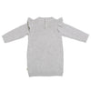 Cable Knit Frill Dress - Silver Cable Knit Frill Dress - Silver