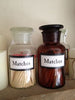 Matches in Apothecary Glass Bottle. Matches in Apothecary Glass Bottle.