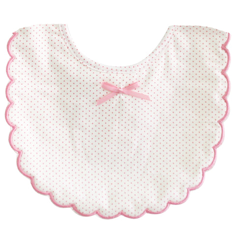 Alimrose - Scallop Edge Bib Spot Pink