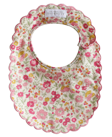 Scallop Edge Bib - Rose Garden