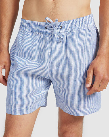 Ortc - Classic Linen Shorts Thin Stripe