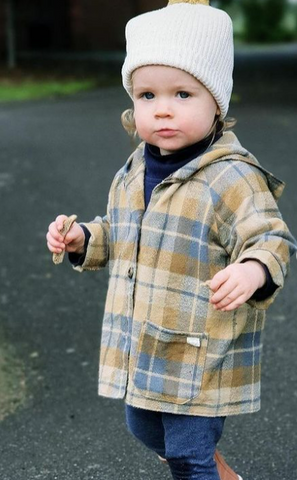 Flannel Hoodie - Brown