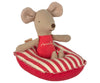 Maileg Rubber Boat Small Mouse Red Stripe Maileg Rubber Boat Small Mouse Red Stripe