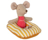 Maileg Rubber Boat Small Mouse Yellow Stripe Maileg Rubber Boat Small Mouse Yellow Stripe