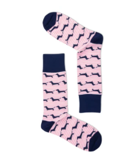 ORTC Socks - Pink Stripe Dachies
