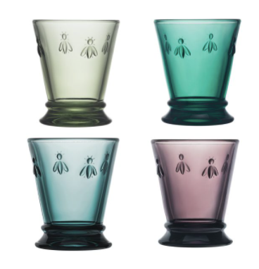 French Bee Tumblers Assorted Colours  SET OF 4