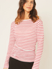 Jac Cadeaux Striped Long Sleeve Top - Boat Neck Jac Cadeaux Striped Long Sleeve Top - Boat Neck