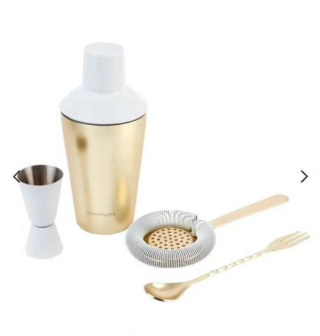 Sunnylife Luxe Bar Set - Gold & White