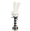 Alimrose Bunny Stick Rattle Rose Check Alimrose Bunny Stick Rattle Rose Check