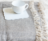 Aqua vireo Linen Herringbone Throws Aqua vireo Linen Herringbone Throws
