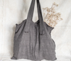 Aqua Vireo Linen Bag