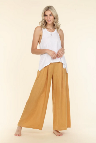 fresh laundry - wide leg linen pants