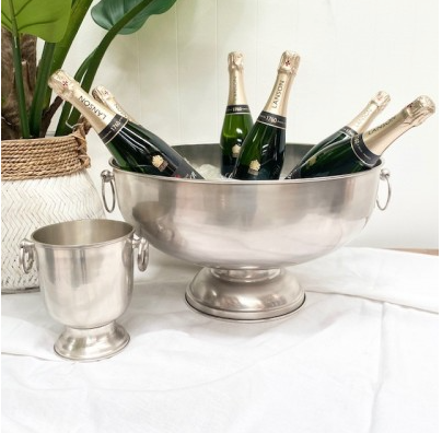 Knox Ice Bucket Round 56x52x31 antique pewter