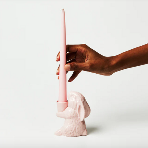 Rabbit Candle Holder Pink