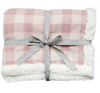 Check Sherpa Baby Blanket 80 x 100cm