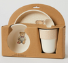 Notting Hill Bear Bamboo 4pc Dinner Set.