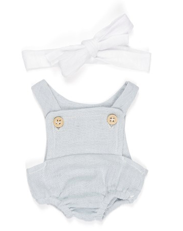 Miniland Clothing Sea Romper and Hairband Set, 38 cm