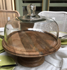 Ploughmans Board with Glass Dome on Stand.