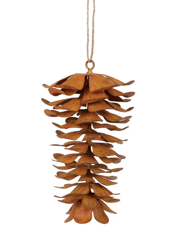 Rust Pine Cone Decoration