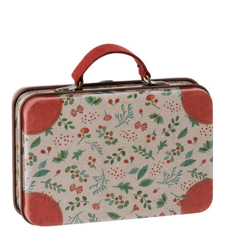 Maileg Christmas Suitcase with Maileg Christmas Mouse Big Sister / Big Brother.