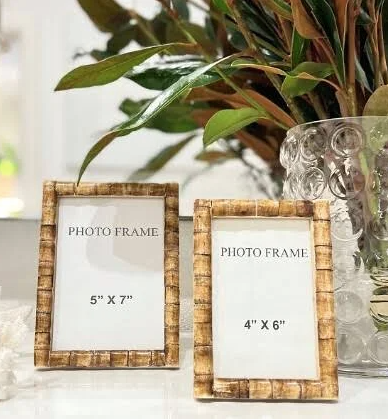 Bamboo Style Bone Photo Frame