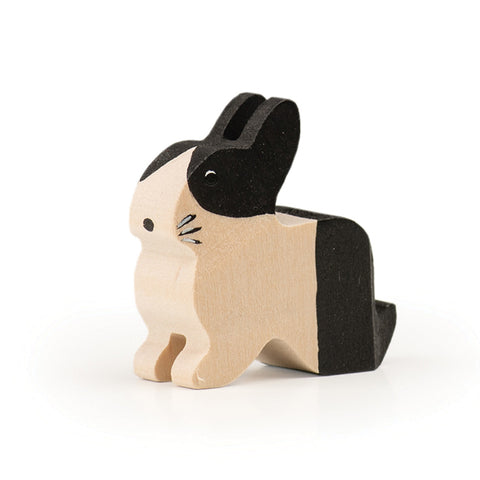 Trauffer Wooden Rabbit Black & White