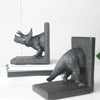 Triceratops Bookend Set - Black