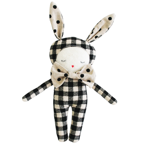Dream Bunny - Black Check Linen