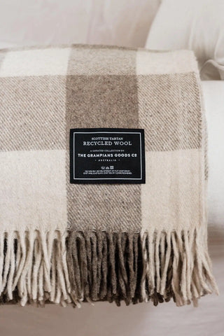Grampians Grown Recycled Wool Scottish Tartan Blankets - Classic
