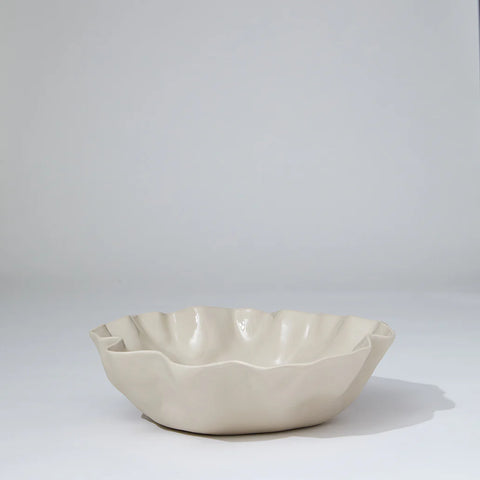 Marmoset Ruffle Bowl - Chalk White
