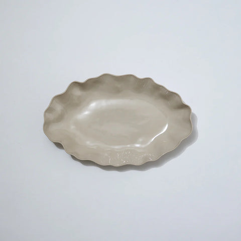 Marmoset Ruffle Platter - Chalk White