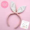 Pink Velvet Bunny Headband